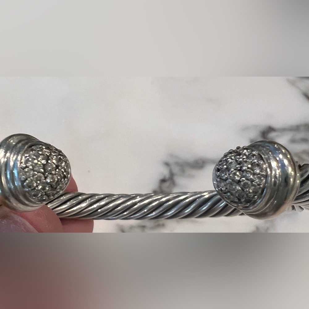 David Yurman Cable Classics Pavé Diamond Bracelet 7mm🥳 - Picture 5 of 8